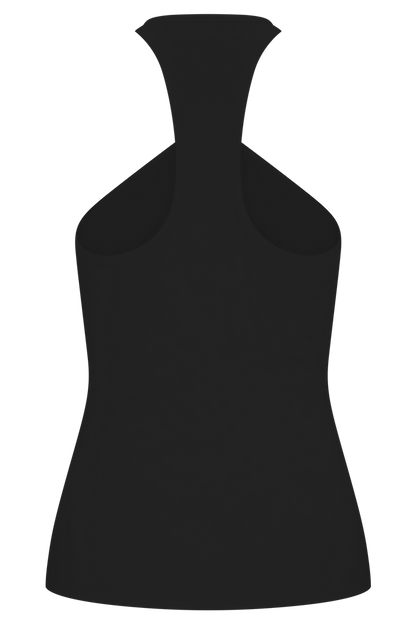 Ramona Modal Tank Top With Hardware - Black