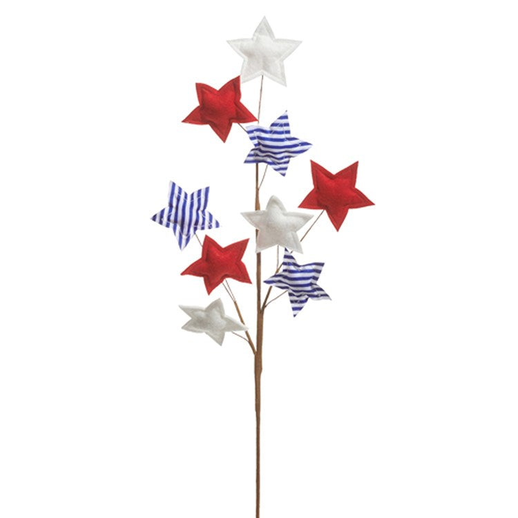 28" Red White and Blue Star Spray