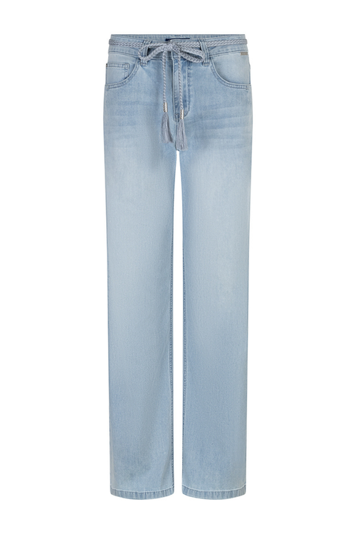 Red Button SRB4848 Colette & Belt White Bleach Jeans L33 light blue wide leg jeans shop Red Button at Dotique
