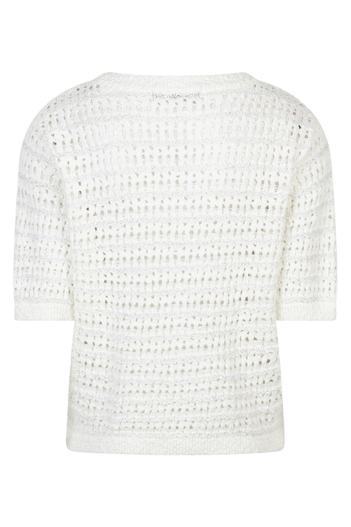 Red Button SRB4891 Jolene Off White knit top with breathable open-knit design shop Red Button at Dotique