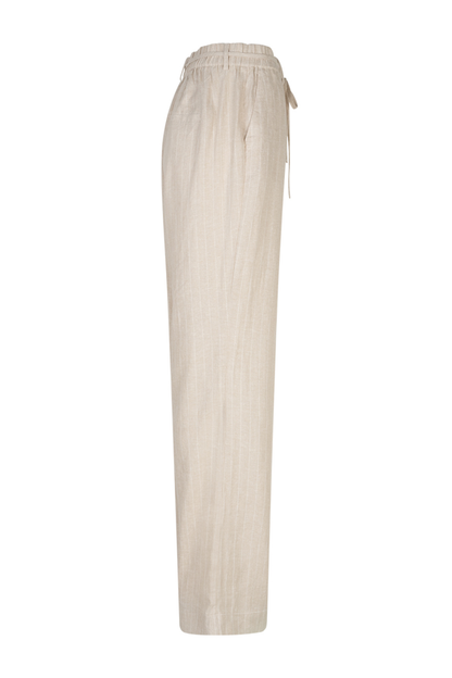 Red Button SRB4915A Claudette Linen/Visco Pinstripe L31 Pebble trousers by Red Button, shop Red Button at Dotique.