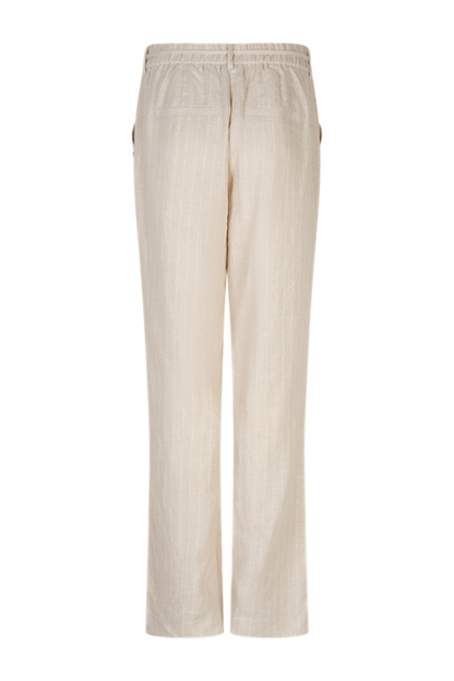 Red Button SRB4915A Claudette Linen/Visco Pinstripe L31 Pebble trousers by Red Button, shop at Dotique.