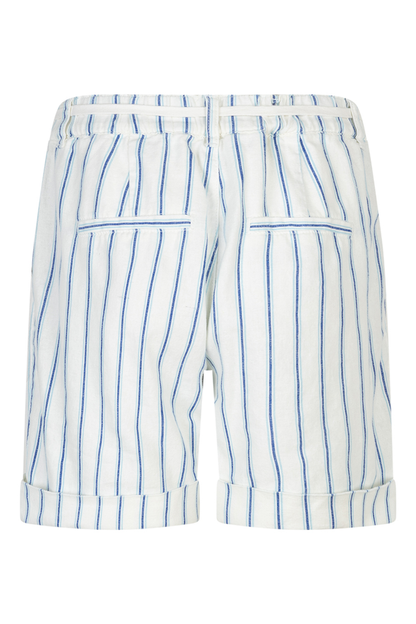Back view of Red Button SRB4917 Camille Short Linen/Co Cobalt Stripe by Red Button, shop Red Button at Dotique for stylish summer shorts