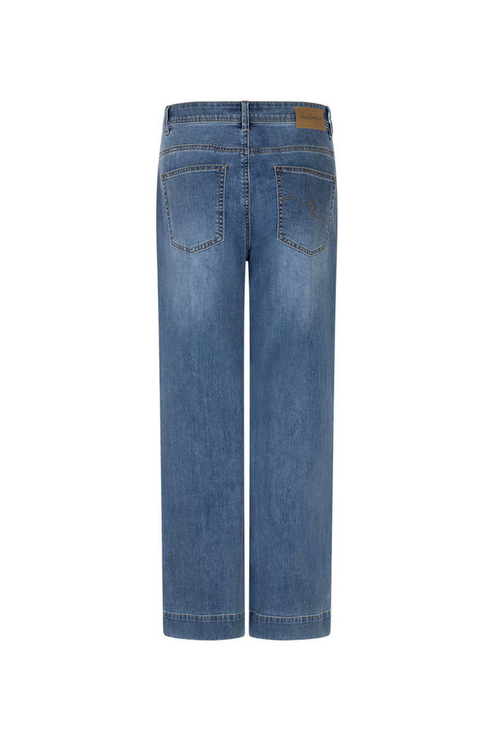 Red Button SRB4969 Colette Slanted Pockets Stone Used Jeans L31 by Red Button available to shop at Dotique