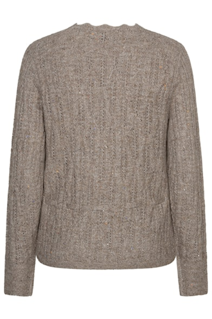 Red Button SRB5039 Cardigan Ajour Sparkle Truffle by Red Button, shop the vendor at Dotique for stylish knitwear.