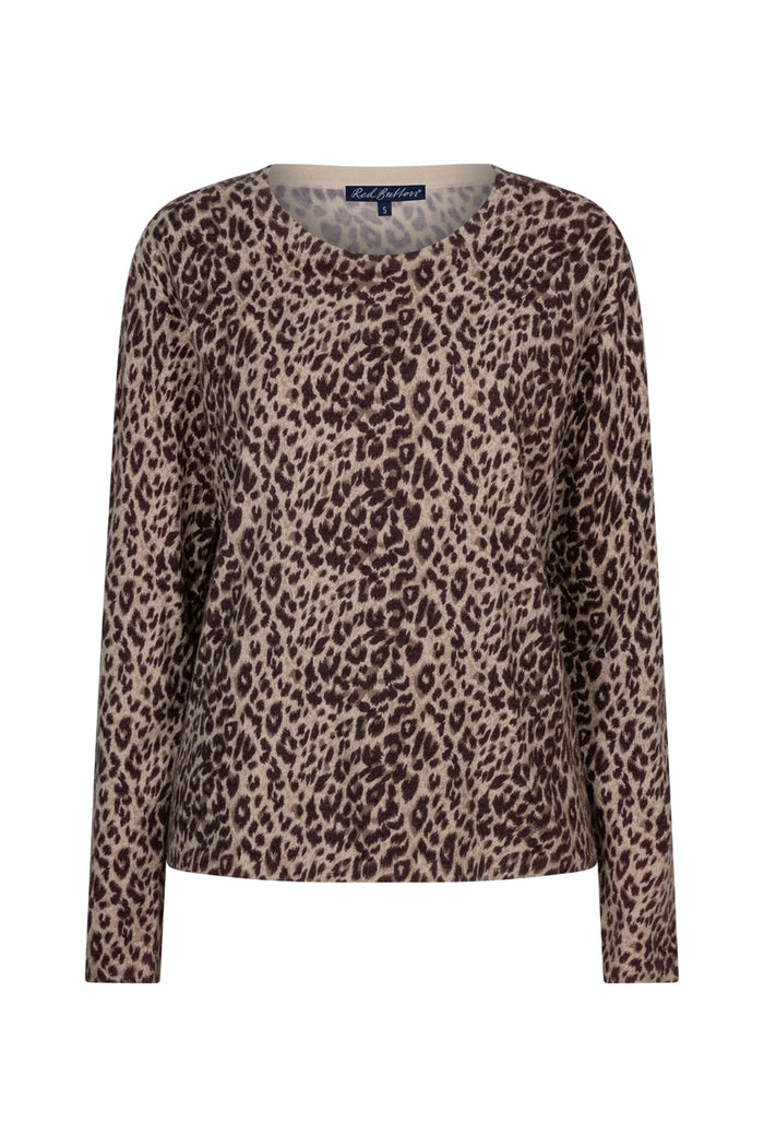 Red Button SRB5084 Sweet Animal Print Jumper Burgundy front view Shop Red Button at Dotique