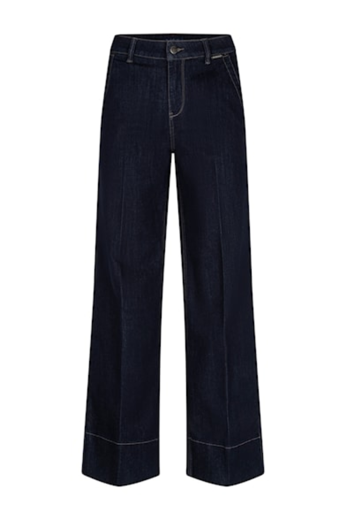 Red Button SRB5093 Conny Forever Blue Jeans L28 by Red Button available to shop at Dotique in dark blue wide leg style.