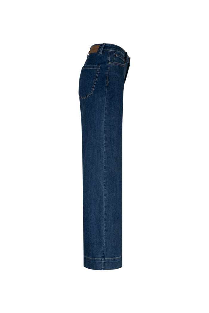 Red Button SRB5094 Conny Dark Blue Used Jeans L30 side view Shop Red Button at Dotique