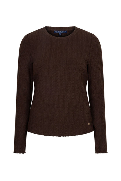 Red Button SRB5162 Top Fine Knit Espresso brown fine knit jumper Shop Red Button at Dotique