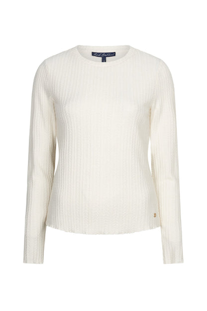 Red Button SRB5162 Top Fine Knit Off White-Ecru front view Shop Red Button at Dotique