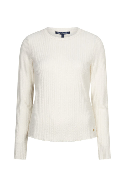 Red Button SRB5162 Top Fine Knit Off White-Ecru front view Shop Red Button at Dotique