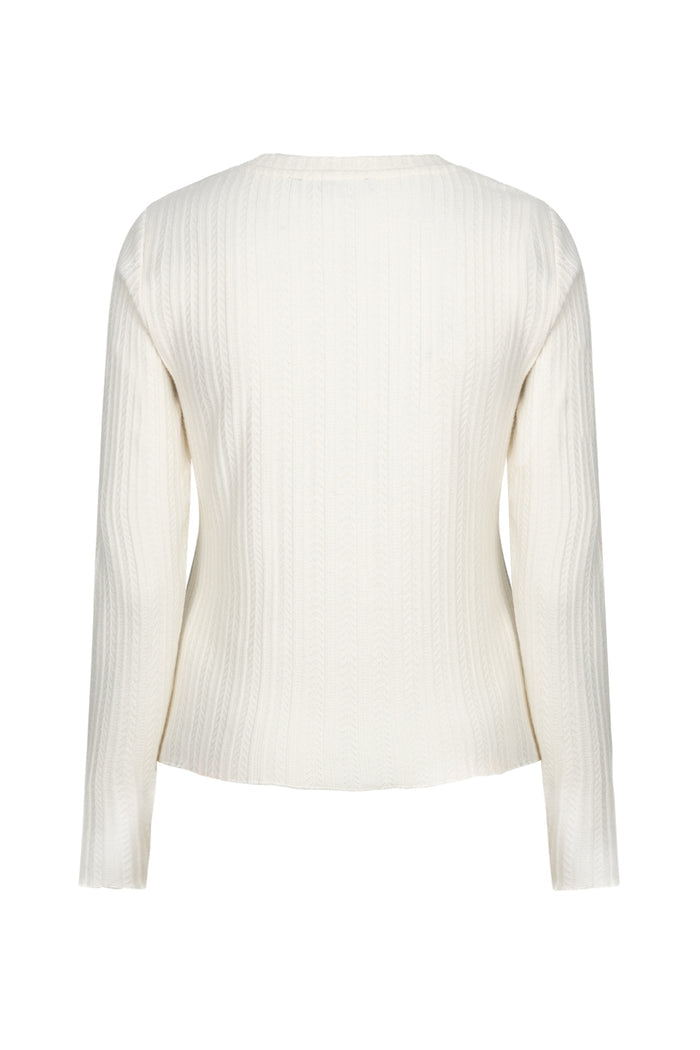 Red Button SRB5162 Top Fine Knit Off White-Ecru jumper Shop Red Button at Dotique