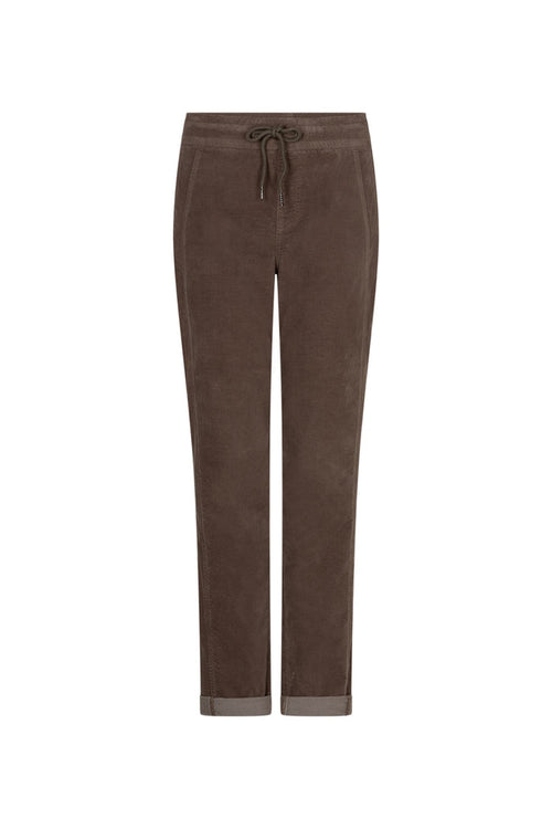 Red Button SRB5163 Stella Velvet Trousers Clay front view Shop Red Button at Dotique