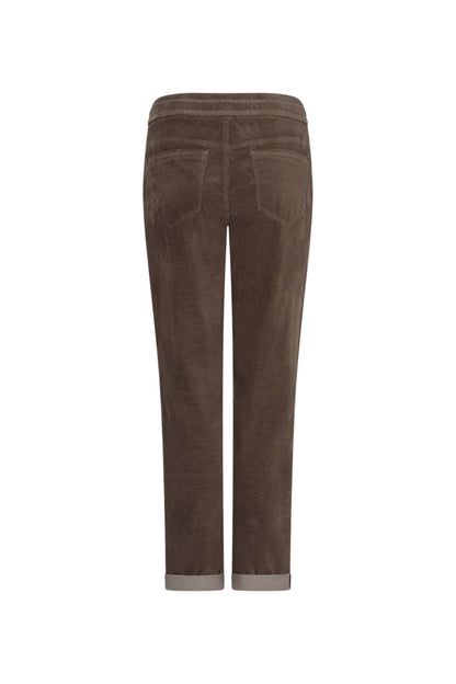 Red Button SRB5163 Stella Velvet Trousers Clay front view Shop Red Button at Dotique
