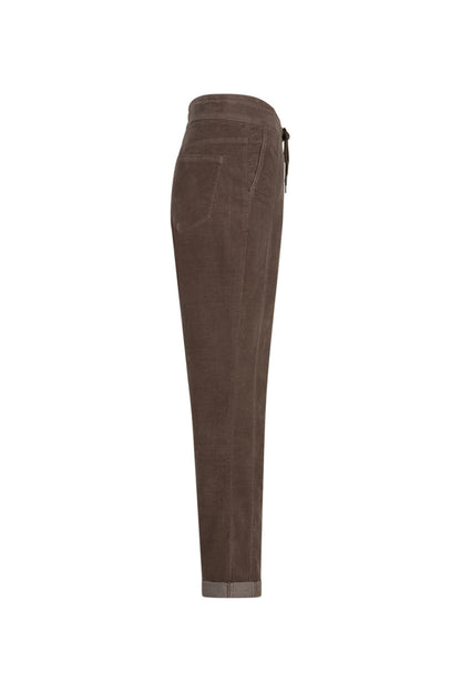 Red Button SRB5163 Stella Velvet Trousers Clay side view Shop Red Button at Dotique