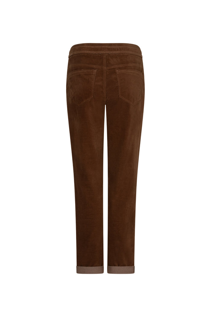 Red Button SRB5163 Stella Velvet Trousers Cognac front view Shop Red Button at Dotique