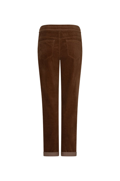 Red Button SRB5163 Stella Velvet Trousers Cognac front view Shop Red Button at Dotique