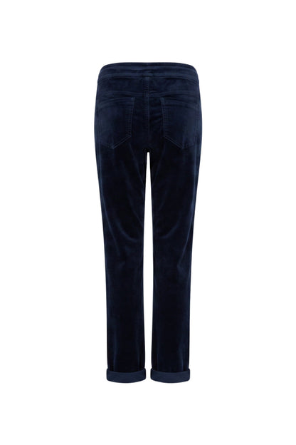 Red Button SRB5163 Stella Velvet Trousers Navy front view Shop Red Button at Dotique