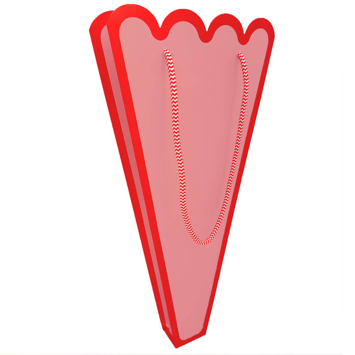 Red/Pink Scallop Bouquet Gift Bag