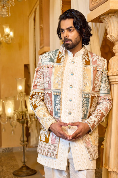 Designer ivory kurta set