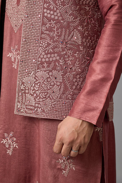 Regal Rosewood jacket kurta trouser set