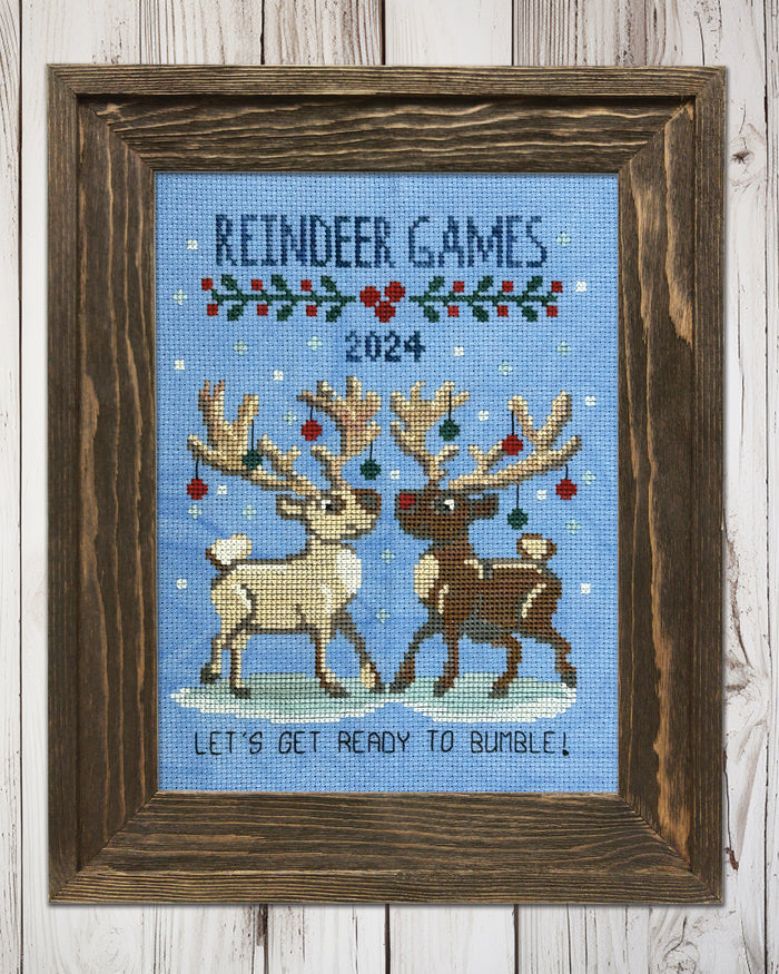 Reindeer Games Cross Stitch Pattern