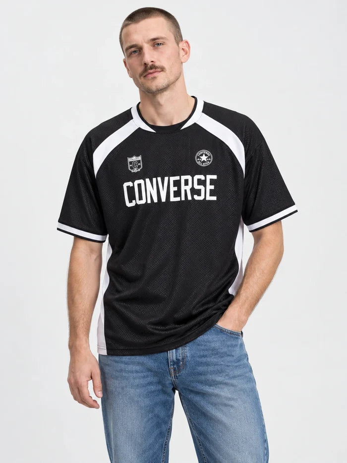 Remera Converse Soccer Tee Negro/Blanco — vista principal