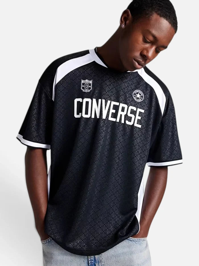 Remera Converse Soccer Tee Negro/Blanco