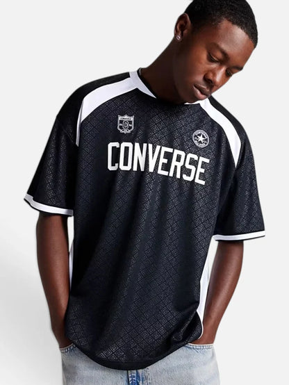 Remera Converse Soccer Tee Negro/Blanco
