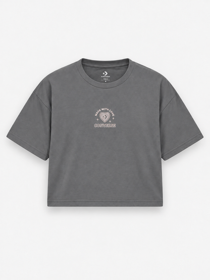 Remera Mujer Converse Sweet Tee Gris