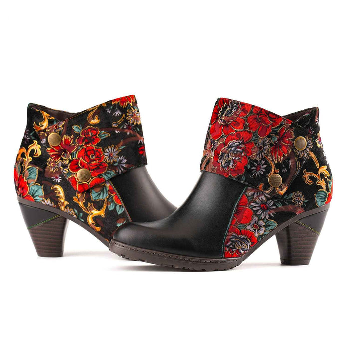 Retro Handmade Radiant Pattern Ankle Boots