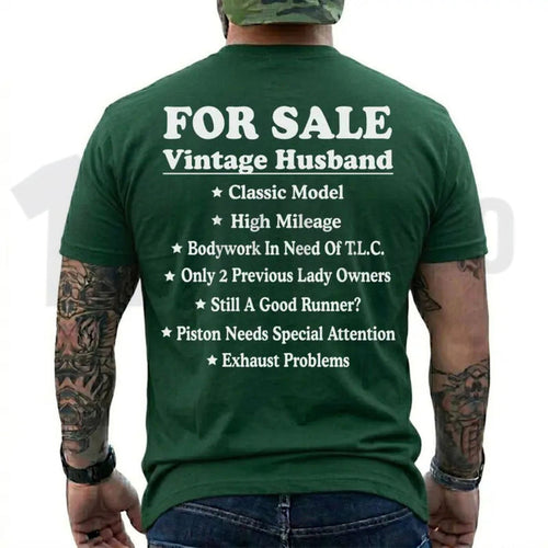 Retro “Husband Clearance” Graphic Tee – Funny Marriage Joke Shirt - Teezioo