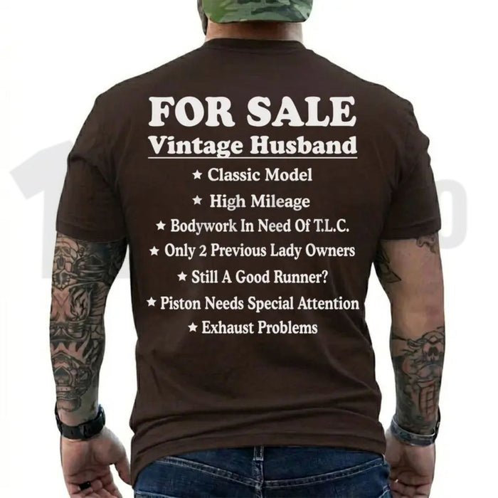 Retro “Husband Clearance” Graphic Tee – Funny Marriage Joke Shirt