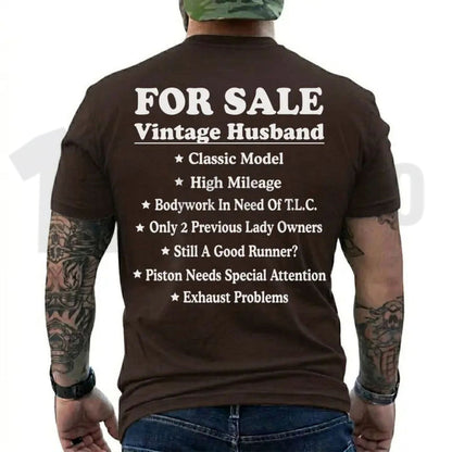 Retro “Husband Clearance” Graphic Tee – Funny Marriage Joke Shirt