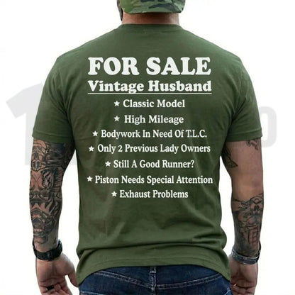 Retro “Husband Clearance” Graphic Tee – Funny Marriage Joke Shirt