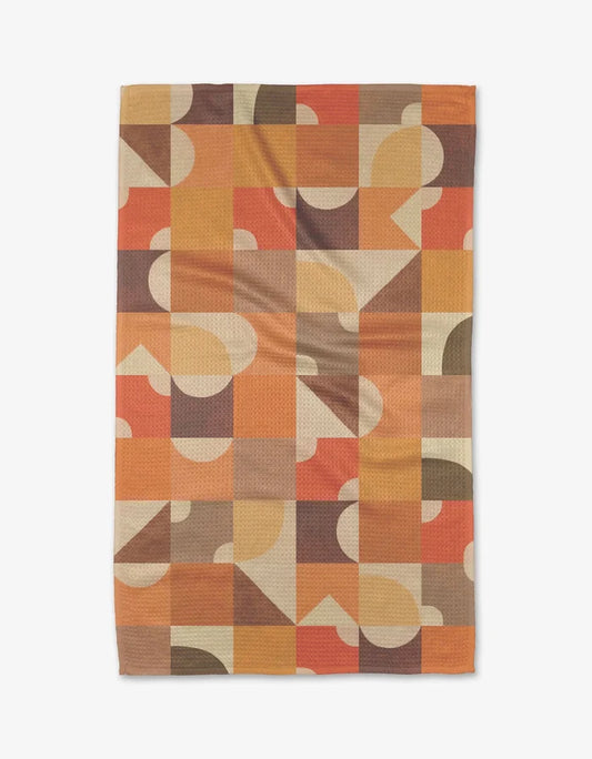 Retro Pumpkin Spice Kitchen Tea Towel