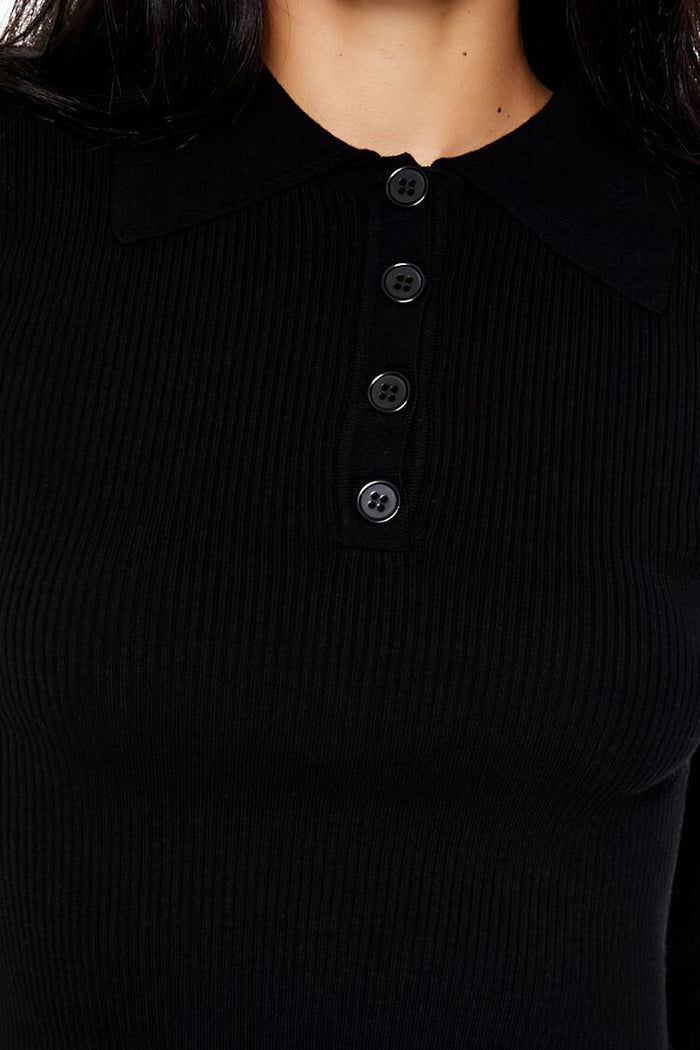 Ribbed Knit Cropped Sweater