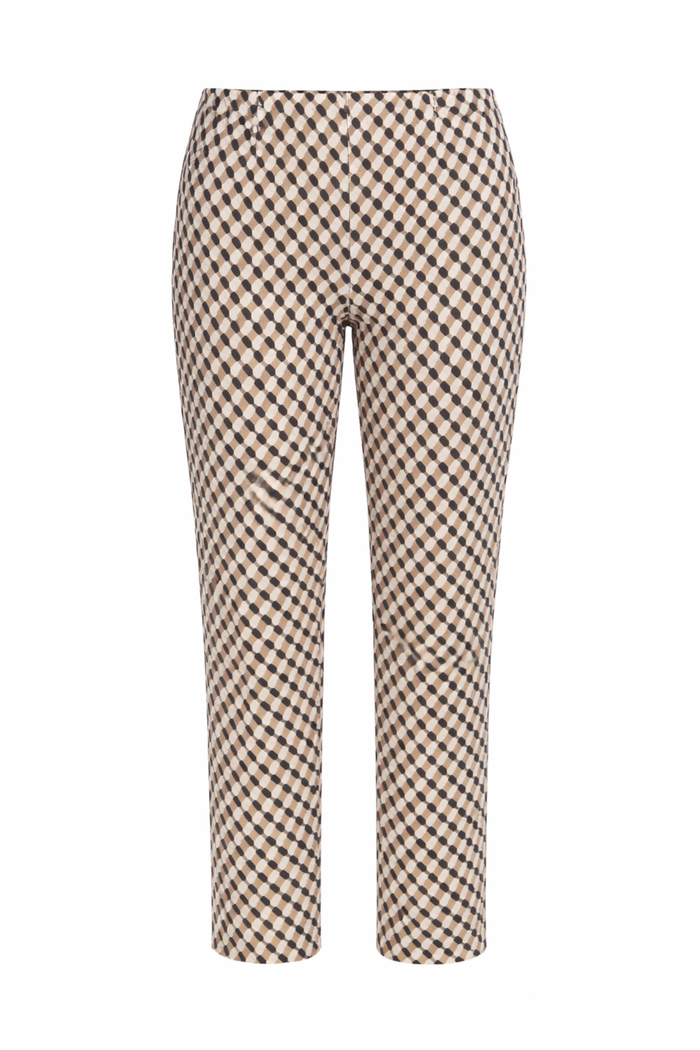 Front view of Robell Bella 09 Pull-On Check Trousers 68cm 52642 5114 14 by Robell Shop Robell at Dotique
