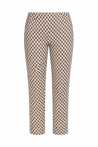 Front view of Robell Bella 09 Pull-On Check Trousers 68cm 52642 5114 14 by Robell Shop Robell at Dotique