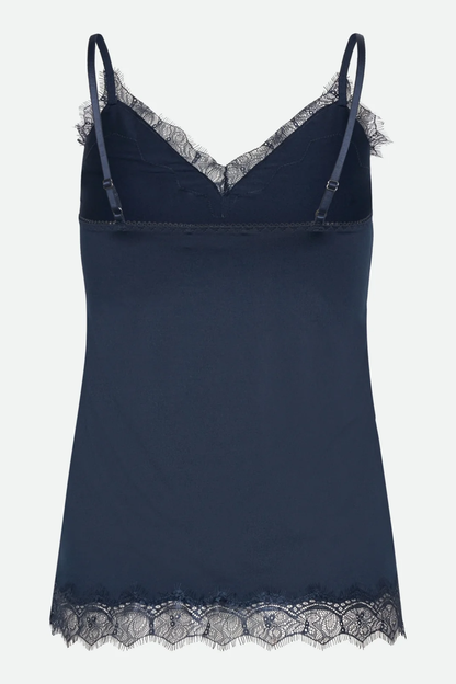 Rosemunde 102507 RWBridget Sleeveless Lace Strap Top Navy by Rosemunde. Shop Rosemunde at Dotique.