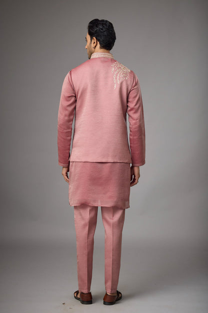 Rosewood Blush straight-cut kurta set