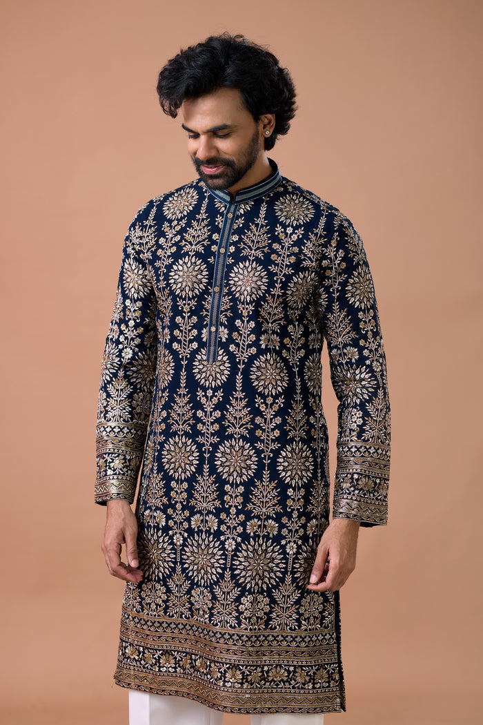 Premium Mens Embroidered Kurta Set