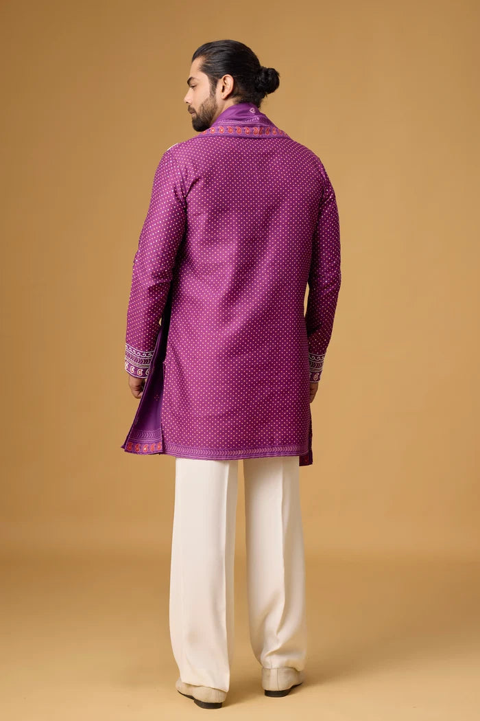 Buy Printed Kurta with Stole for Men Online India | Mahavir NX