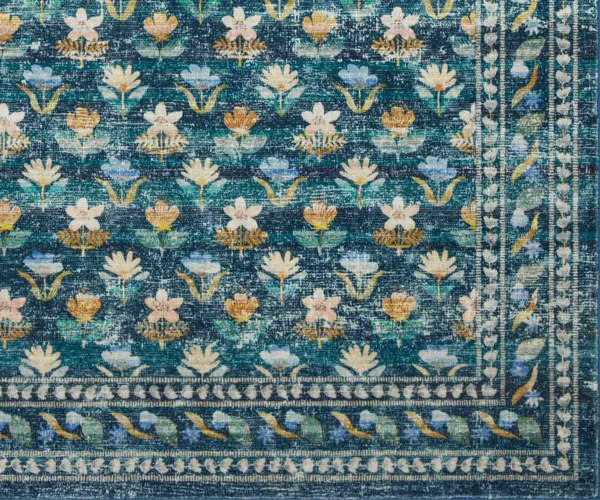 Courtyard Hadley Printed Rug - Emerald
