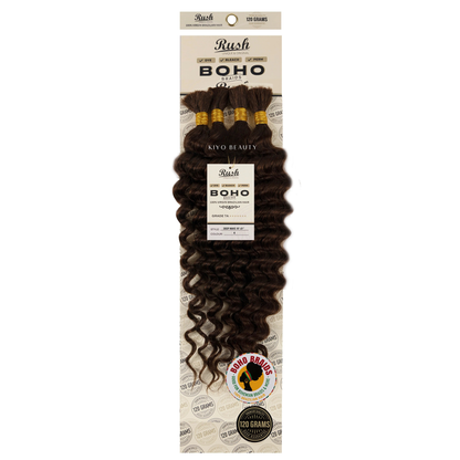 Rush 100% Virgin Brazilian Boho Braids Deep Wave Bulk 19-21"