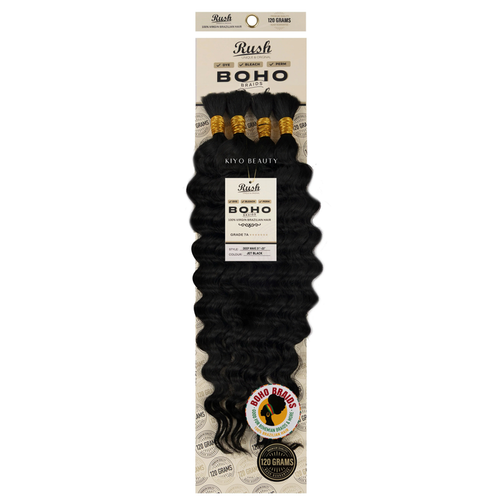 Rush 100% Virgin Brazilian Boho Braids Deep Wave Bulk 21-23'