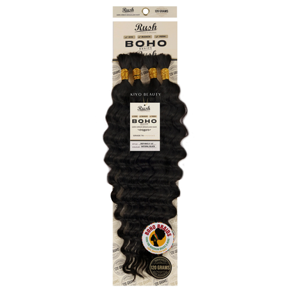Rush 100% Virgin Brazilian Boho Braids Deep Wave Bulk 21-23'