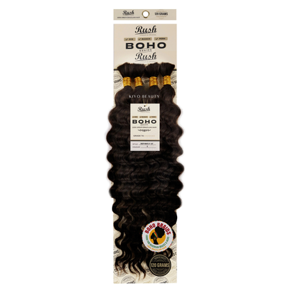 Rush 100% Virgin Brazilian Boho Braids Deep Wave Bulk 21-23'