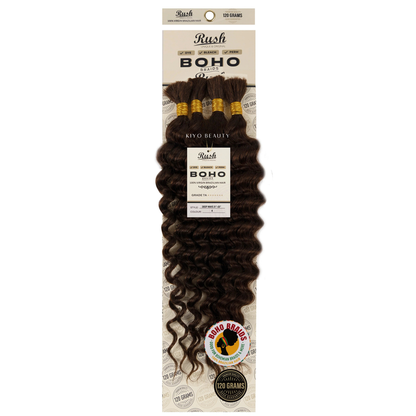 Rush 100% Virgin Brazilian Boho Braids Deep Wave Bulk 21-23'
