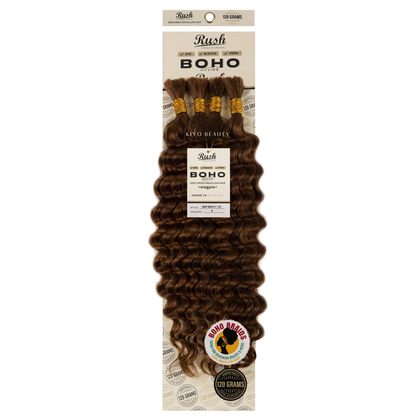 Rush 100% Virgin Brazilian Boho Braids Deep Wave Bulk 21-23'